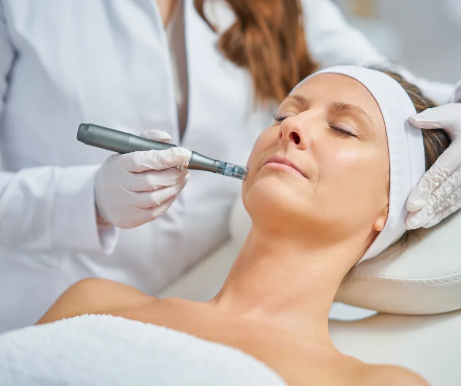 Facial treatment in progress at WOB Beauty